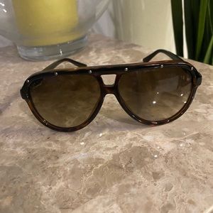 Gucci Atudded Aviator Sunglasses